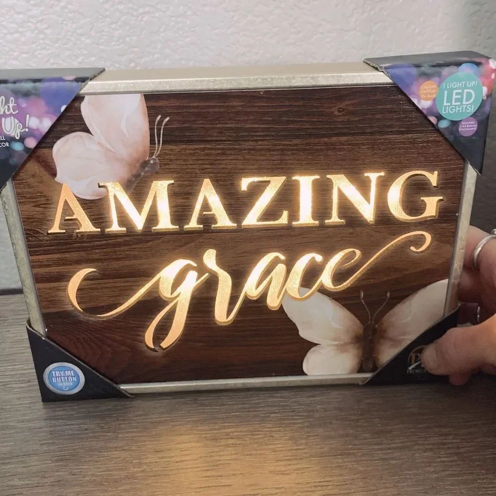 Amazing Grace LED Lighted Decor Sign